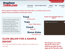 Tablet Screenshot of keepscoretowin.com